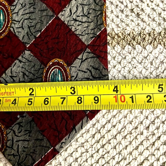 Protocol Red Checkered Design Classy Stylish Fashion Polyester Men's Neck Tie - Picture 5 of 5